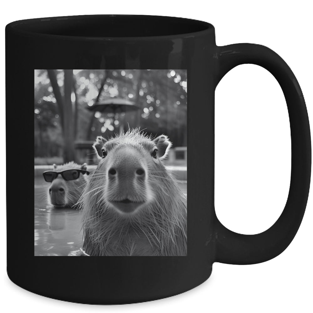 Funny Capybara Cool Capybara Selfie Caby Lover Kids Boy Girl Mug | siriusteestore