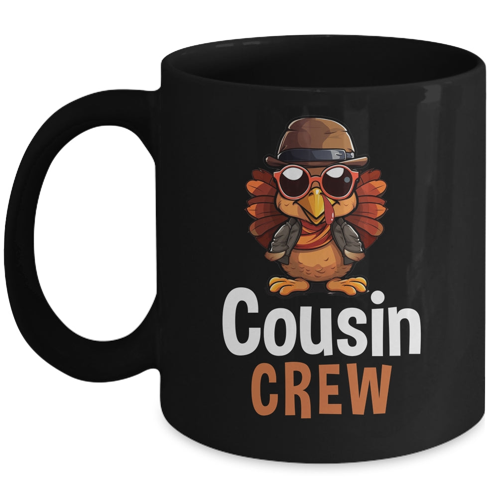 Funny Cousin Crew Turkey Cool Thanksgiving Family Matching Mug | siriusteestore