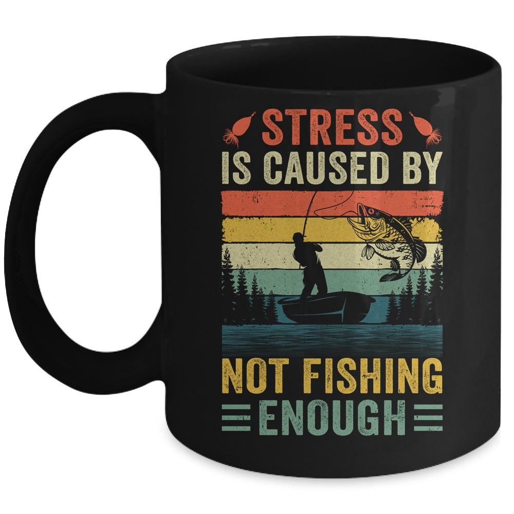 Funny Fishing For Men Bass Fly Fishing Fisherman Retro Mug | siriusteestore