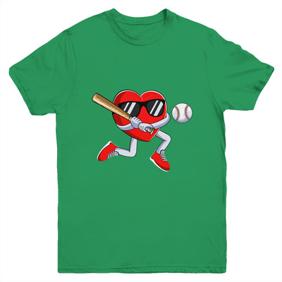 Funny Heart Playing Baseball Valentines Day Mens Boys Kids Youth Shirt | siriusteestore
