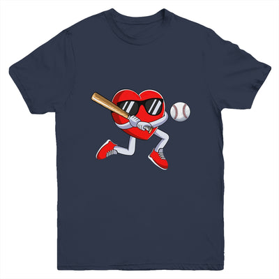 Funny Heart Playing Baseball Valentines Day Mens Boys Kids Youth Shirt | siriusteestore
