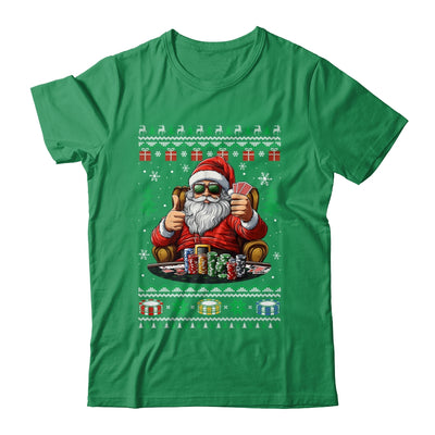 Funny Playing Poker Santa Poker Player Ugly Christmas Men Shirt & Sweatshirt | siriusteestore