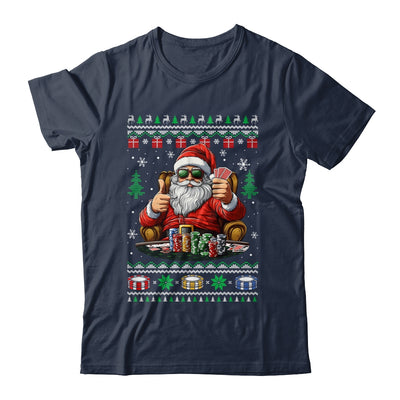 Funny Playing Poker Santa Poker Player Ugly Christmas Men Shirt & Sweatshirt | siriusteestore