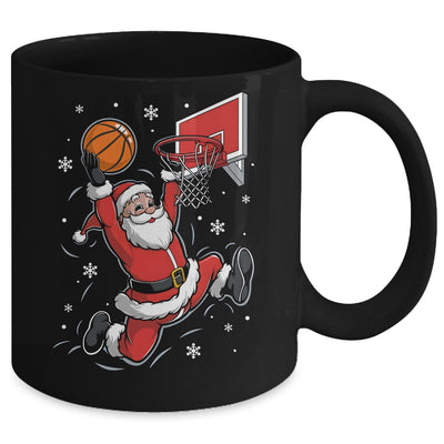 Funny Santa Claus Playing Basketball Merry Christmas Boys Mug | siriusteestore