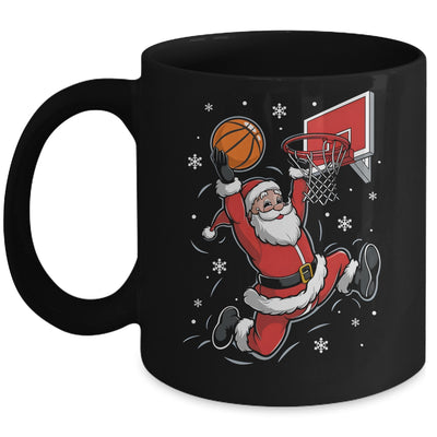 Funny Santa Claus Playing Basketball Merry Christmas Boys Mug | siriusteestore