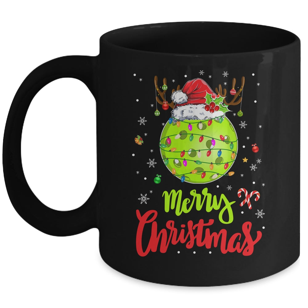 Funny Santas Pickleball Player Christmas Merry Pickleball Mug | siriusteestore