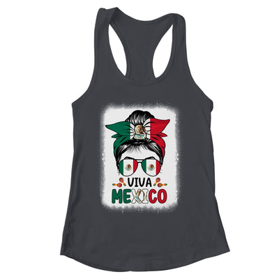 Funny Viva Mexico Mexican Independence Messy Bun Hair Shirt & Tank Top | siriusteestore