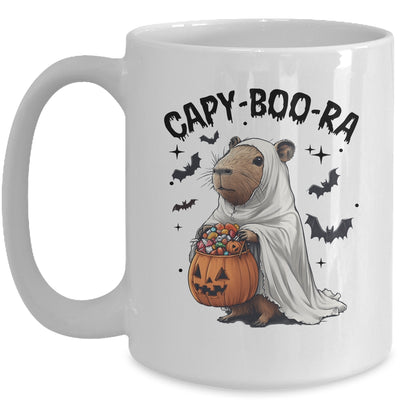Ghost Capybara And Pumpkin Funny Halloween Kids Women Men Mug | siriusteestore