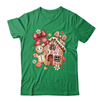 Gingerbread Christmas Bow Christmas House Retro Cookie Xmas Shirt & Sweatshirt | siriusteestore