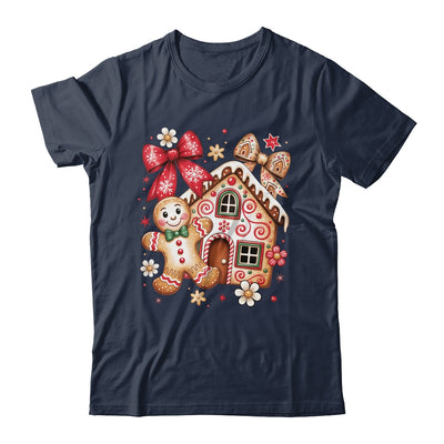 Gingerbread Christmas Bow Christmas House Retro Cookie Xmas Shirt & Sweatshirt | siriusteestore