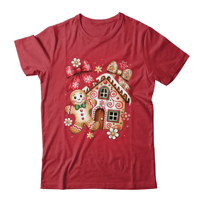Gingerbread Christmas Bow Christmas House Retro Cookie Xmas Shirt & Sweatshirt | siriusteestore