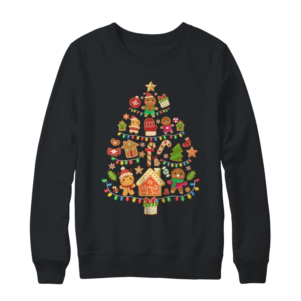 Gingerbread Christmas Tree Lights Cookie Baking Team Shirt & Sweatshirt | siriusteestore