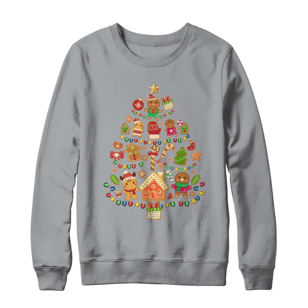Gingerbread Christmas Tree Lights Cookie Baking Team Shirt & Sweatshirt | siriusteestore