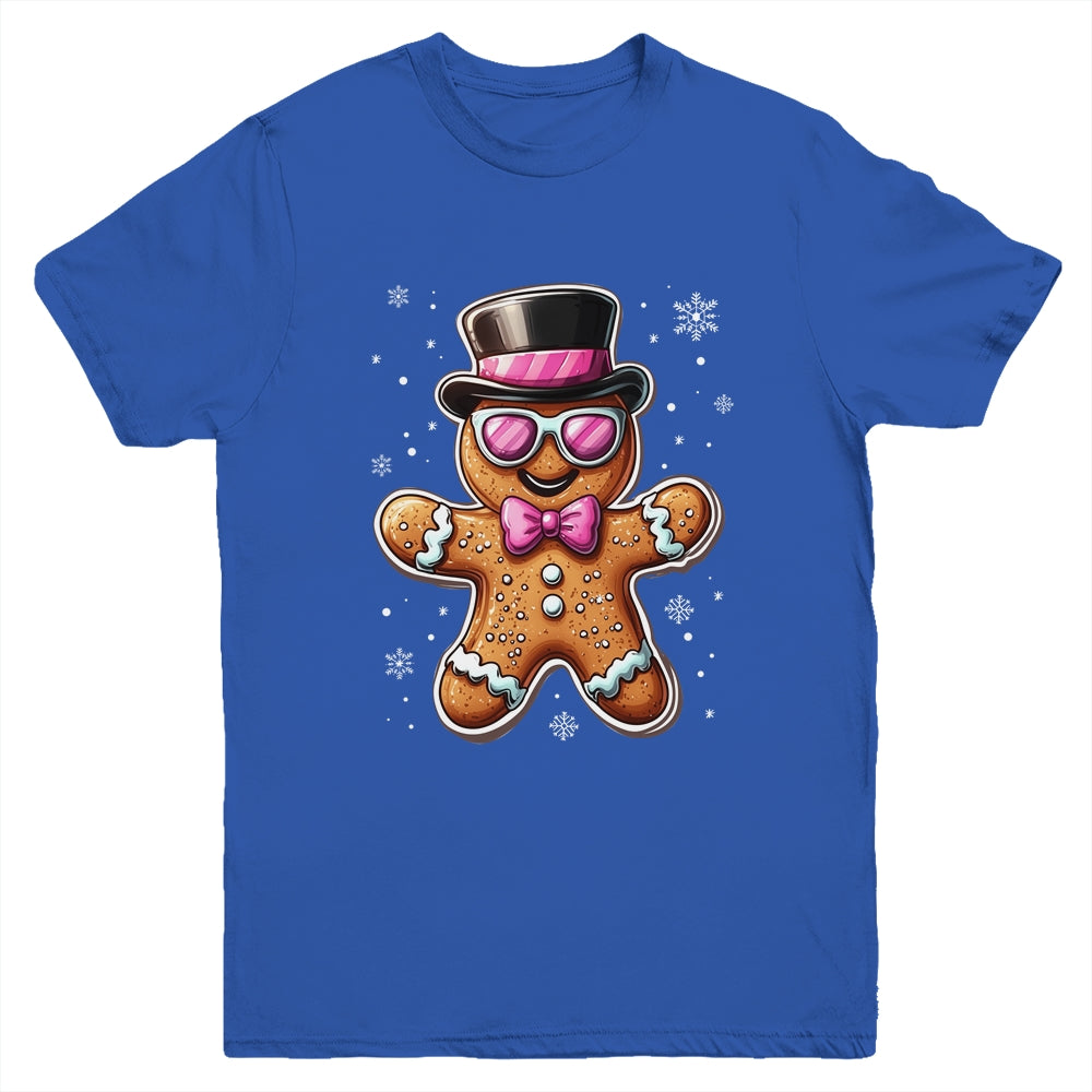 Gingerbread Cookie Christmas Pink Coquette Xmas Boy Girls Youth Shirt | siriusteestore