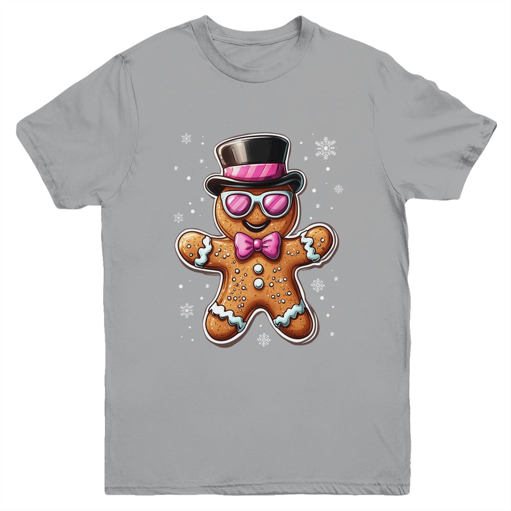 Gingerbread Cookie Christmas Pink Coquette Xmas Boy Girls Youth Shirt | siriusteestore