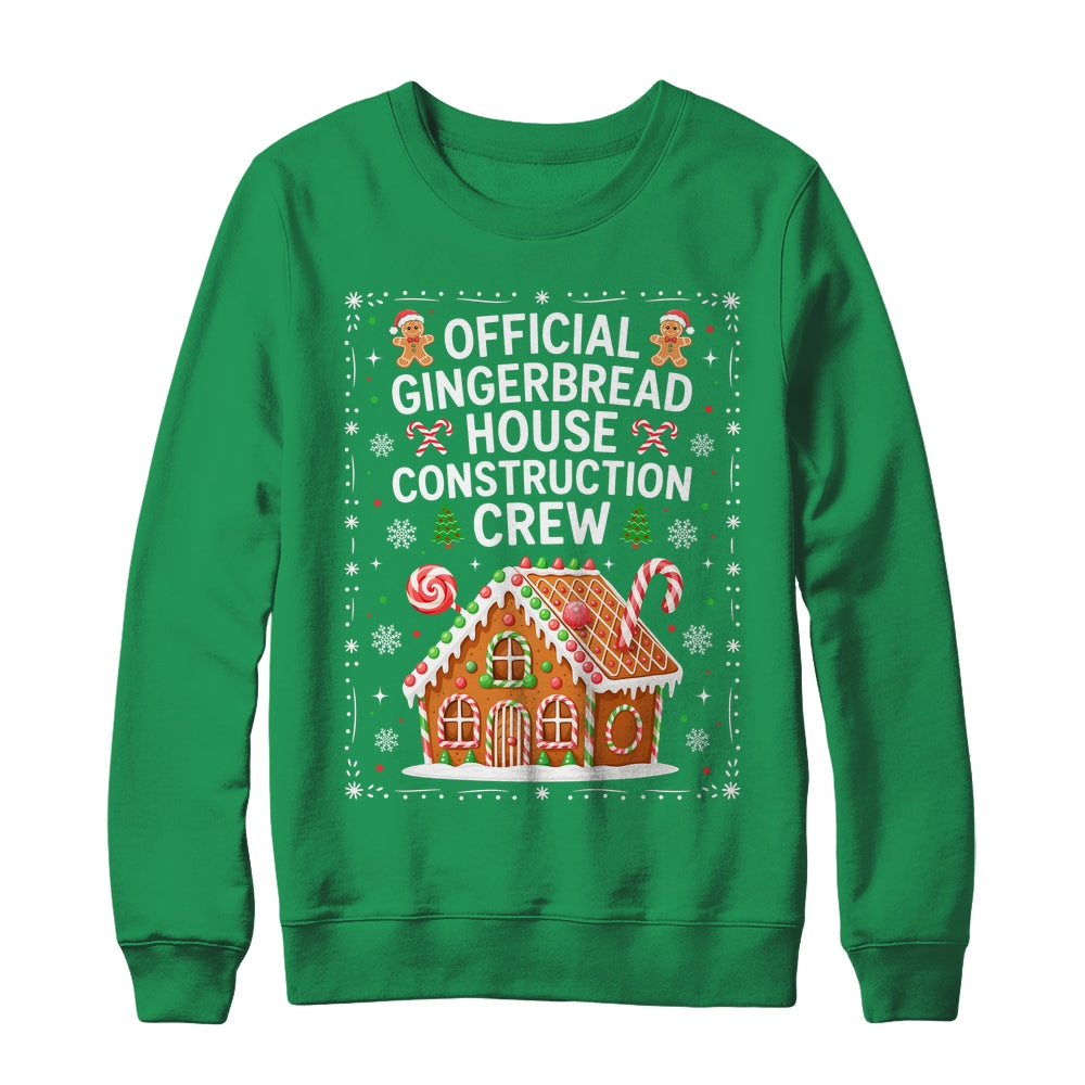 Gingerbread House Construction Crew Cookie Baking Christmas Shirt & Sweatshirt | siriusteestore