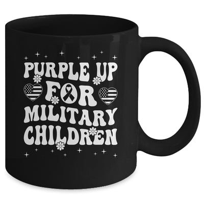 Groovy Purple Up For Military Kids Military Child Month Mug | siriusteestore