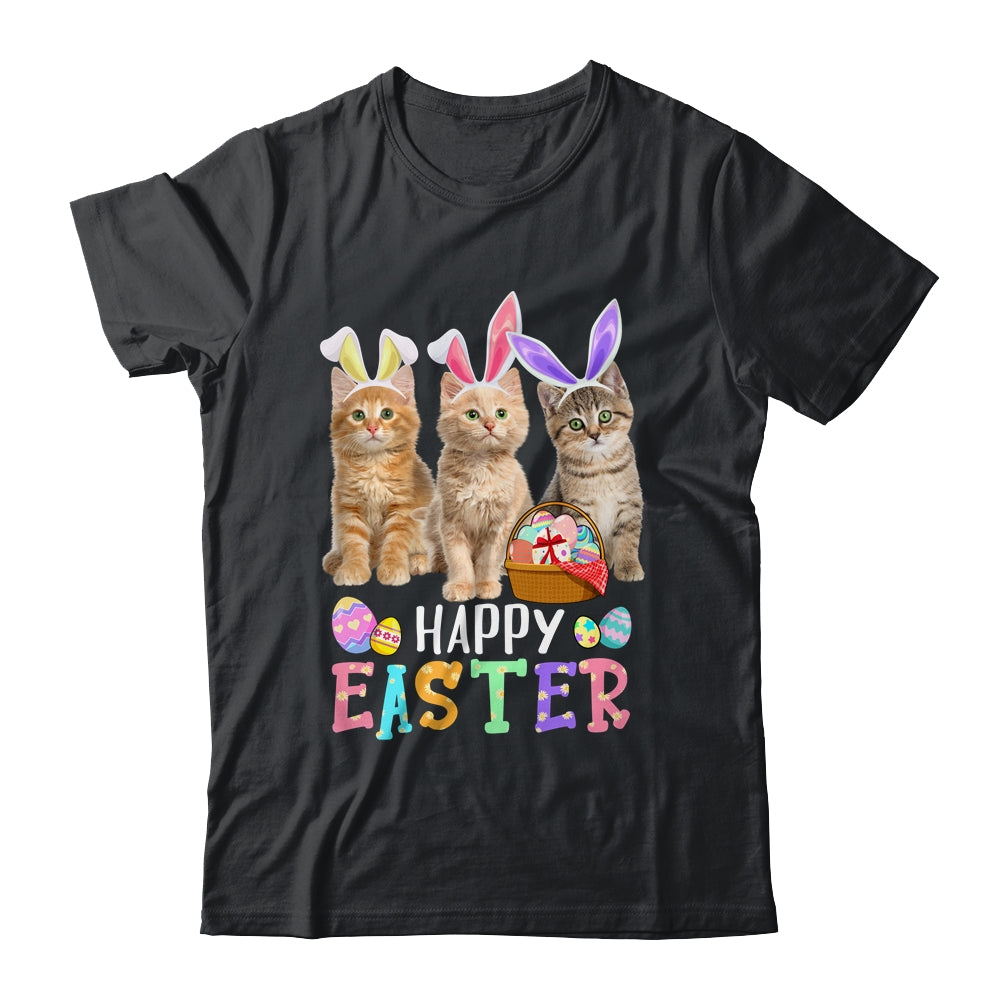 Happy Easter Three Cat Wearing Bunny Ear Kitty Kitten Lover Shirt & Hoodie | siriusteestore