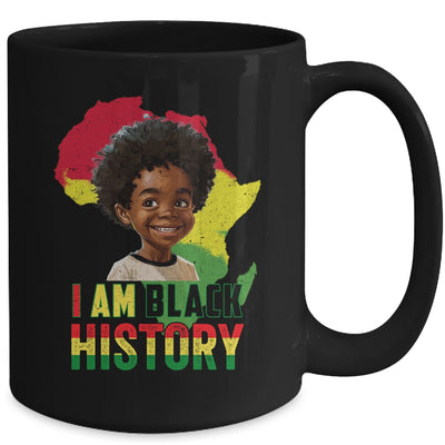 I Am Black History Afro Boy Little Melanin Prince Kids Mug | siriusteestore