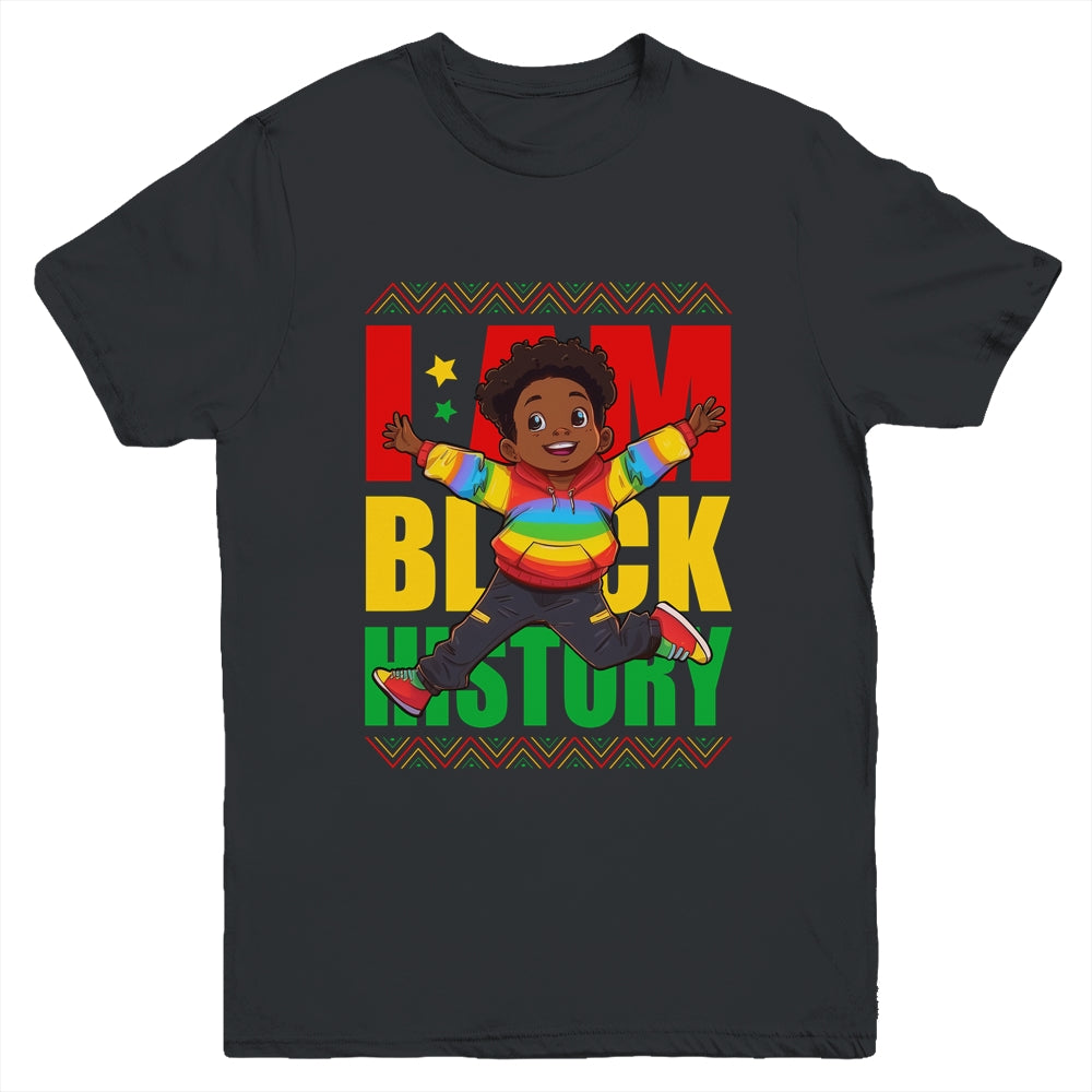 I Am Black History Kids Boys Black History Month Youth Shirt | siriusteestore