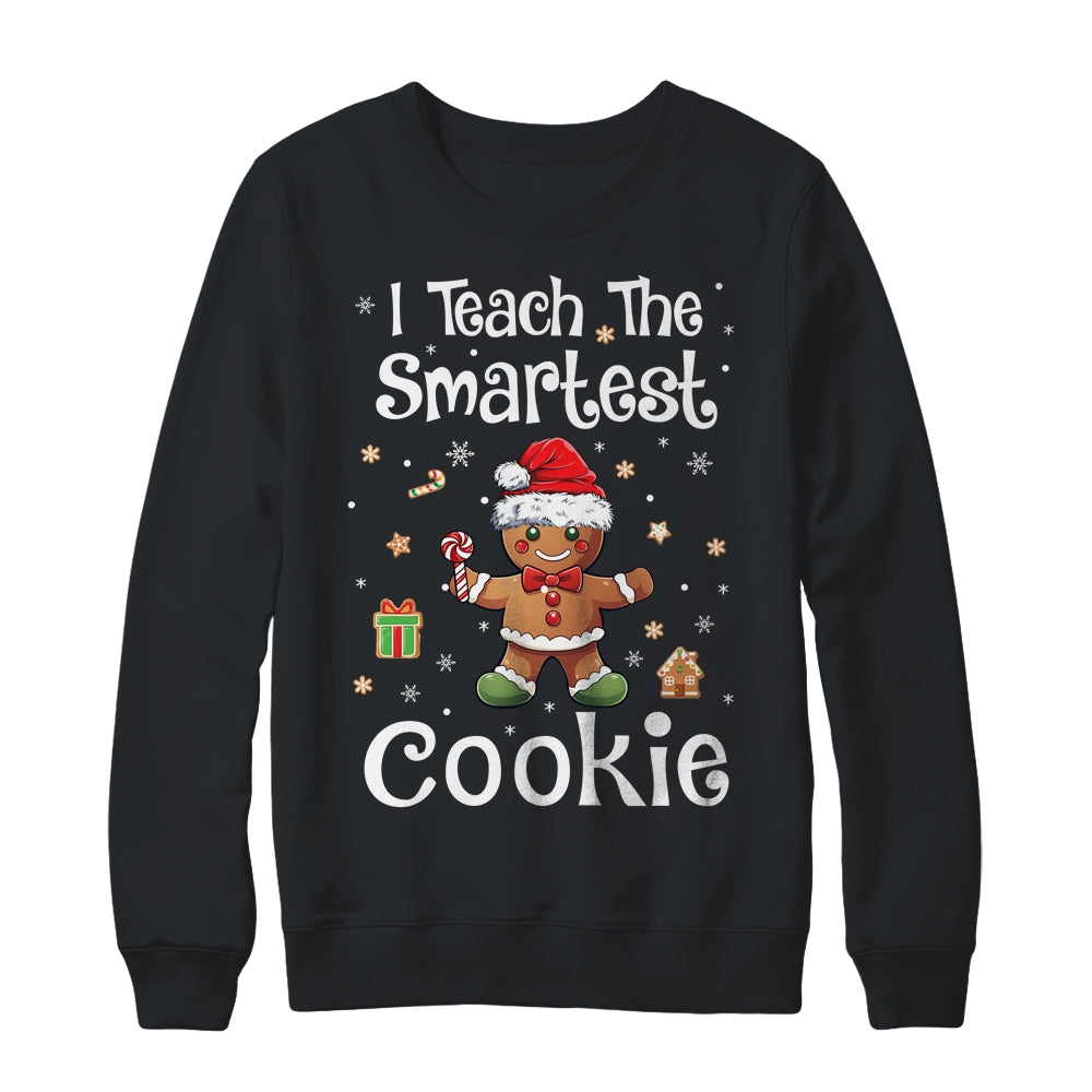 I Teach The Smartest Cookies Christmas Gingerbread Santa Hat Shirt & Sweatshirt | siriusteestore