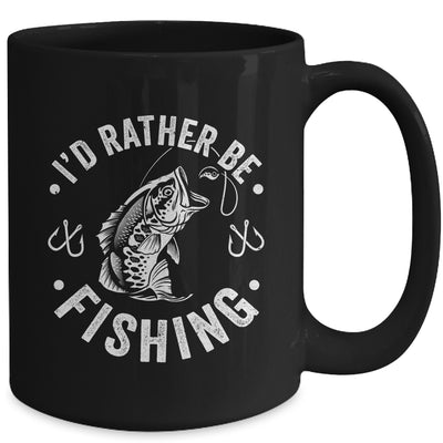 I'd Rather Be Fishing Funny Fishing Design For Men Fisherman Mug | siriusteestore