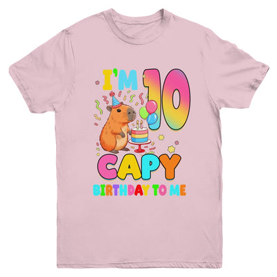 I'm 10 Years Old Capy Birthday To Me 10th Birthday Capybara Youth Shirt | siriusteestore