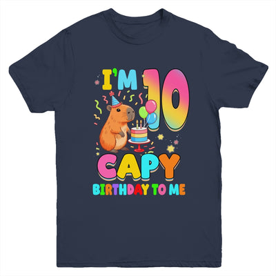 I'm 10 Years Old Capy Birthday To Me 10th Birthday Capybara Youth Shirt | siriusteestore