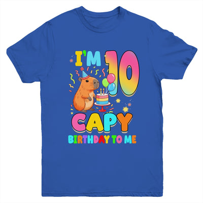 I'm 10 Years Old Capy Birthday To Me 10th Birthday Capybara Youth Shirt | siriusteestore