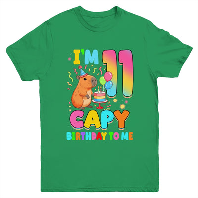 I'm 11 Years Old Capy Birthday To Me 11th Birthday Capybara Youth Shirt | siriusteestore