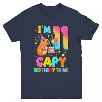 I'm 11 Years Old Capy Birthday To Me 11th Birthday Capybara Youth Shirt | siriusteestore