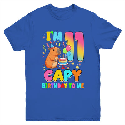 I'm 11 Years Old Capy Birthday To Me 11th Birthday Capybara Youth Shirt | siriusteestore