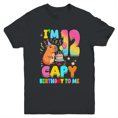 I'm 12 Years Old Capy Birthday To Me 12th Birthday Capybara Youth Shirt | siriusteestore