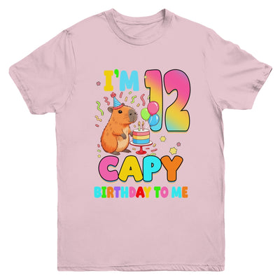 I'm 12 Years Old Capy Birthday To Me 12th Birthday Capybara Youth Shirt | siriusteestore