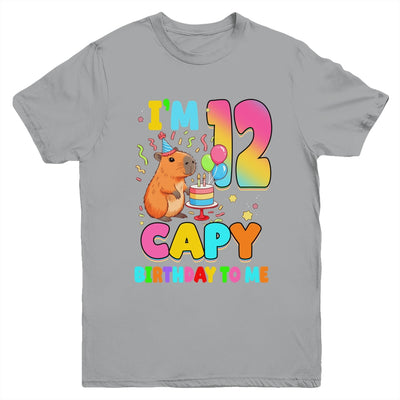 I'm 12 Years Old Capy Birthday To Me 12th Birthday Capybara Youth Shirt | siriusteestore