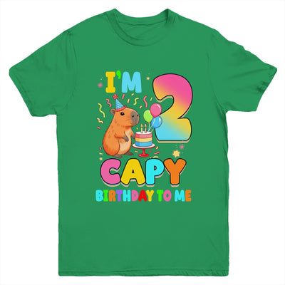 I'm 2 Years Old Capy Birthday To Me 2nd Birthday Capybara Youth Shirt | siriusteestore
