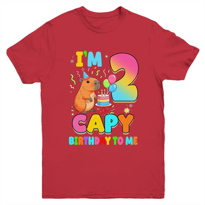 I'm 2 Years Old Capy Birthday To Me 2nd Birthday Capybara Youth Shirt | siriusteestore