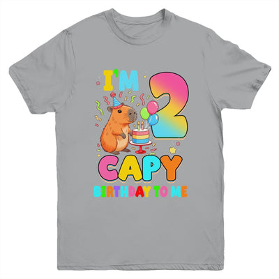 I'm 2 Years Old Capy Birthday To Me 2nd Birthday Capybara Youth Shirt | siriusteestore