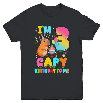 I'm 3 Years Old Capy Birthday To Me 3rd Birthday Capybara Youth Shirt | siriusteestore