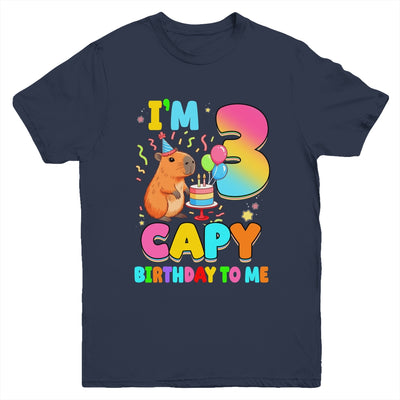 I'm 3 Years Old Capy Birthday To Me 3rd Birthday Capybara Youth Shirt | siriusteestore