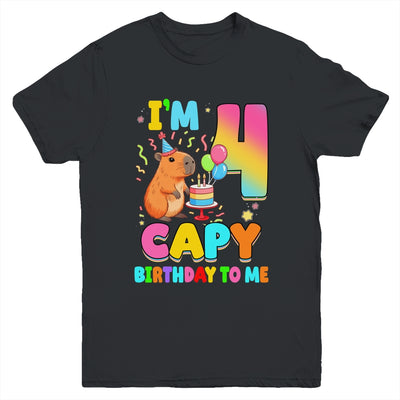 I'm 4 Years Old Capy Birthday To Me 4th Birthday Capybara Youth Shirt | siriusteestore