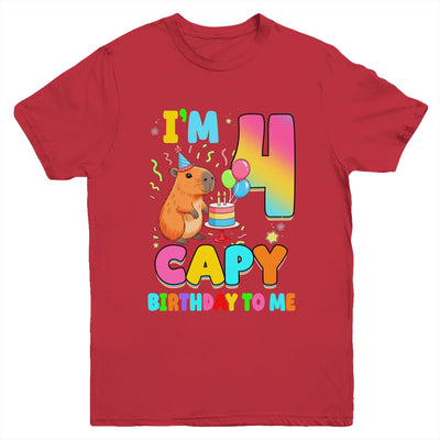 I'm 4 Years Old Capy Birthday To Me 4th Birthday Capybara Youth Shirt | siriusteestore