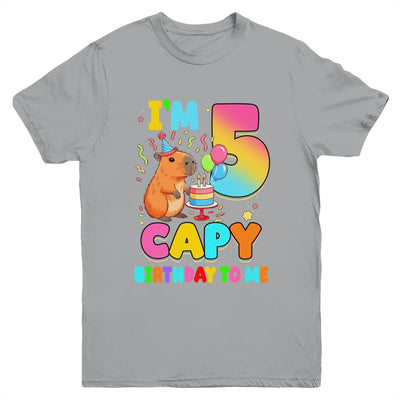 I'm 5 Years Old Capy Birthday To Me 5th Birthday Capybara Youth Shirt | siriusteestore