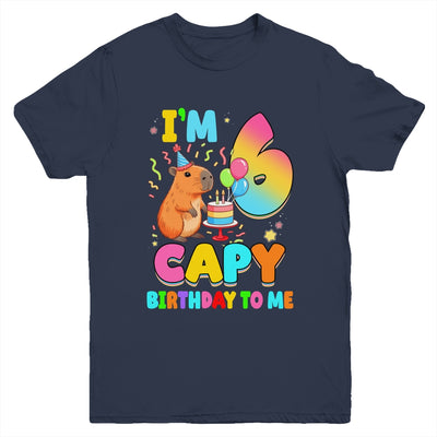 I'm 6 Years Old Capy Birthday To Me 6th Birthday Capybara Youth Shirt | siriusteestore