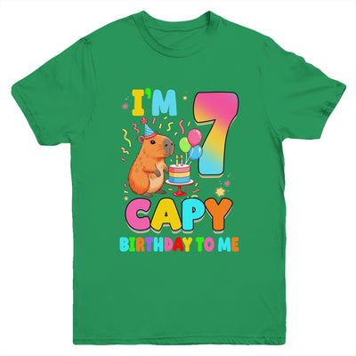 I'm 7 Years Old Capy Birthday To Me 7th Birthday Capybara Youth Shirt | siriusteestore