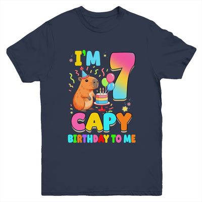 I'm 7 Years Old Capy Birthday To Me 7th Birthday Capybara Youth Shirt | siriusteestore