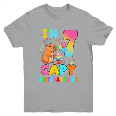 I'm 7 Years Old Capy Birthday To Me 7th Birthday Capybara Youth Shirt | siriusteestore