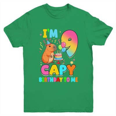 I'm 9 Years Old Capy Birthday To Me 9th Birthday Capybara Youth Shirt | siriusteestore