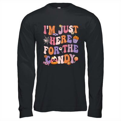 I'm Just Here For The Candy Halloween Groovy Retro Funny Shirt & Hoodie | siriusteestore
