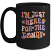 I'm Just Here For The Candy Halloween Groovy Retro Funny Mug | siriusteestore